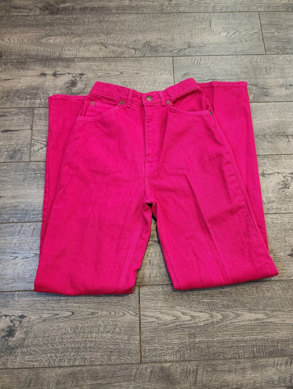 Vintage NWT Womens Hunt Club Denim Jeans High Waisted Hot Pink Size 5 USA Y2K